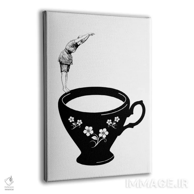 تابلو شیرجه در فنجان چای اثر امی و کورت برلین - نمای پرسپکتیو محصول