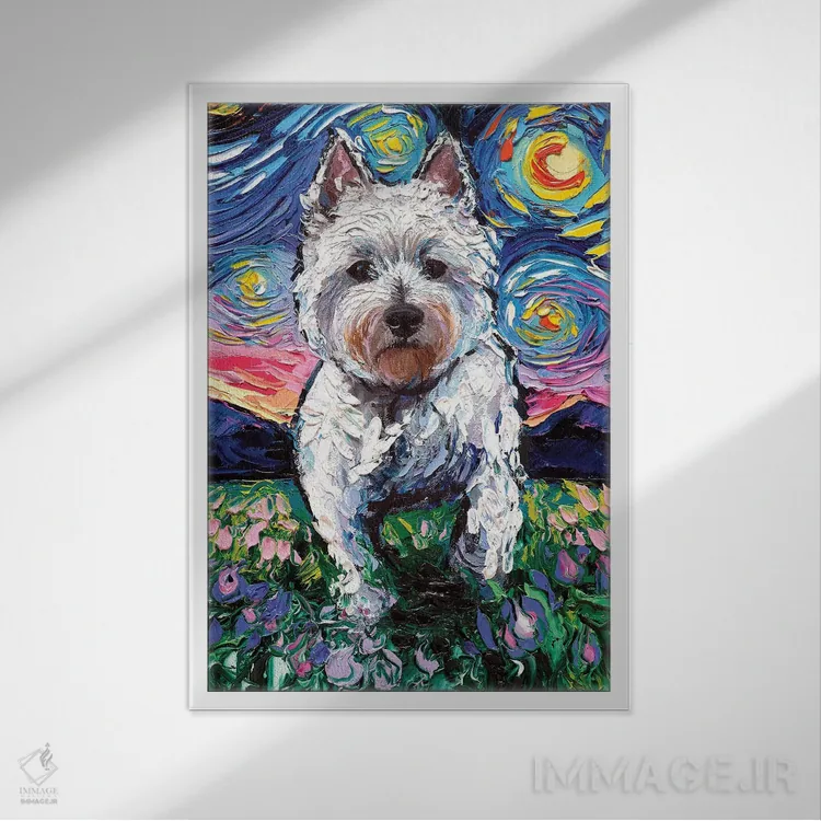 تابلو شب وستی ۲ اثر آجا تریر - نمای قابدار سفید