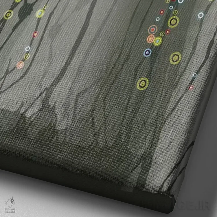 تابلو جنگل جادویی اثر امی و کورت برلین - نمای نزدیک بافت بوم