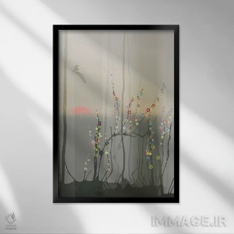 تابلو جنگل جادویی اثر امی و کورت برلین - نمای قابدار مشکی