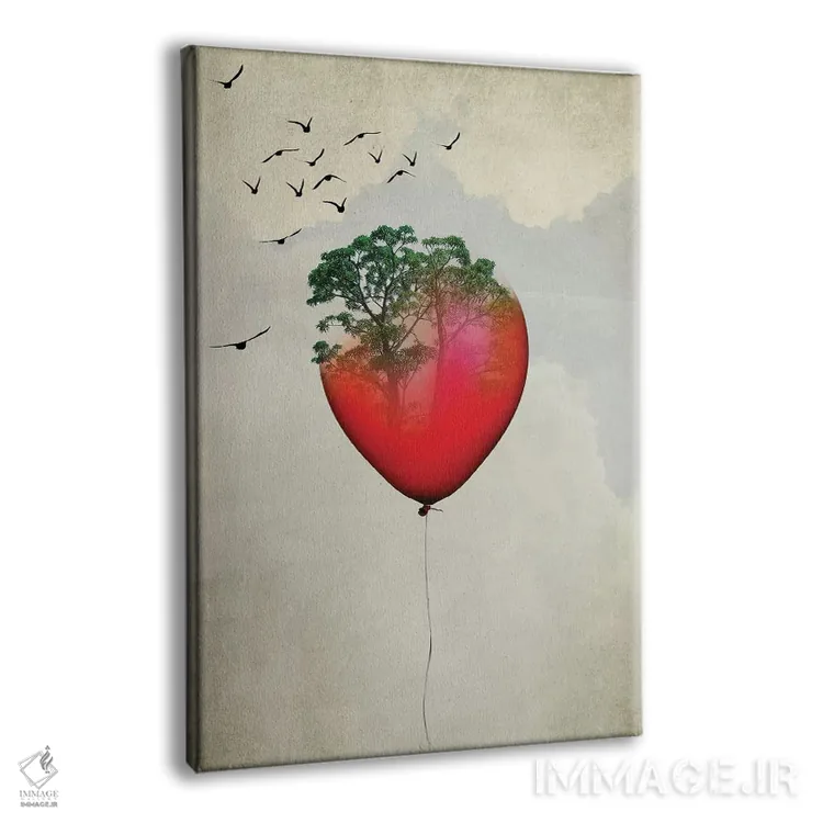 تابلو بادکنک قرمز اثر امی و کورت برلین - نمای پرسپکتیو محصول
