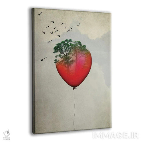 تابلو بادکنک قرمز اثر امی و کورت برلین - نمای پرسپکتیو محصول