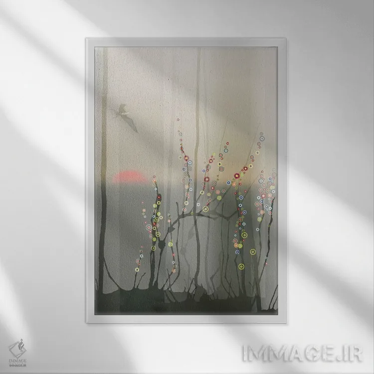 تابلو جنگل جادویی اثر امی و کورت برلین - نمای قابدار سفید
