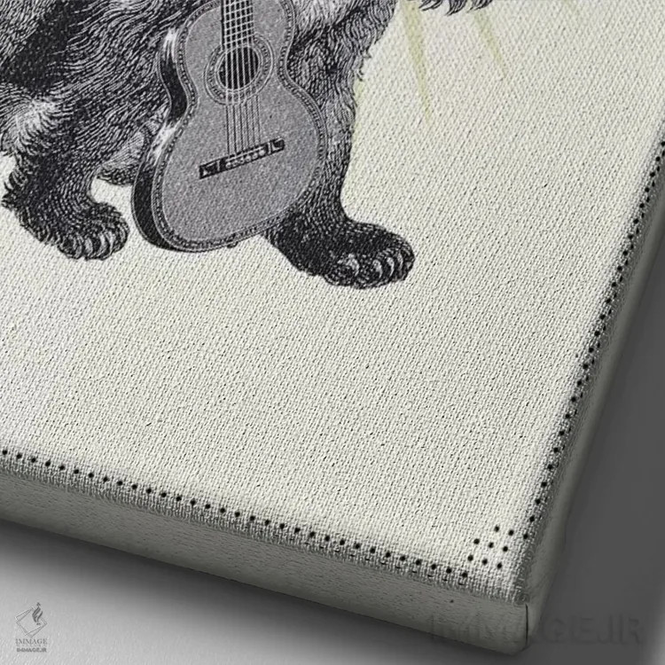 تابلو موسیقیدانان شهر برلین (ارجاع به قصه آلمانی) اثر امی و کورت برلین - نمای نزدیک بافت بوم