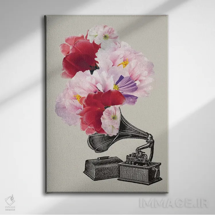 تابلو بلوموفون (نام خاص/آلمانی) اثر امی و کورت برلین - نمای روبهرو روی دیوار