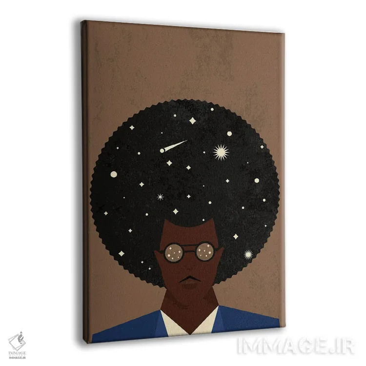 تابلو جهان آفرو (سیاهپوستان یا سبک هنری آفریقایی) اثر امر کاریچ - نمای پرسپکتیو محصول