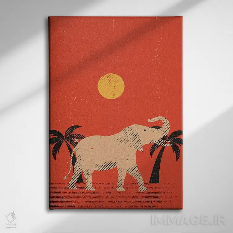 تابلو فیل اثر امر کاریچ - نمای روبهرو روی دیوار