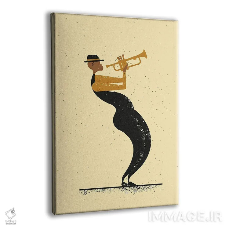 تابلو نوازنده جاز اثر امر کاریچ - نمای پرسپکتیو محصول