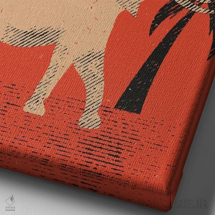 تابلو فیل اثر امر کاریچ - نمای نزدیک بافت بوم