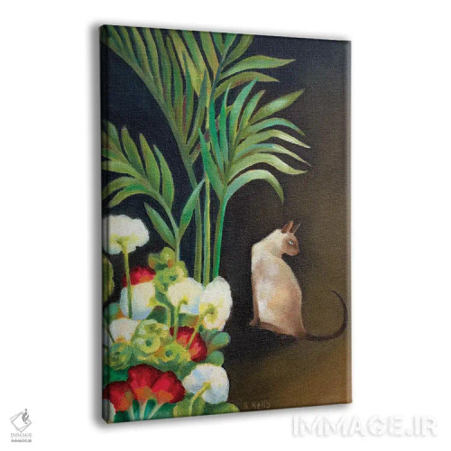 تابلو گربه سیامی اثر آنتوانت کلی - نمای پرسپکتیو محصول