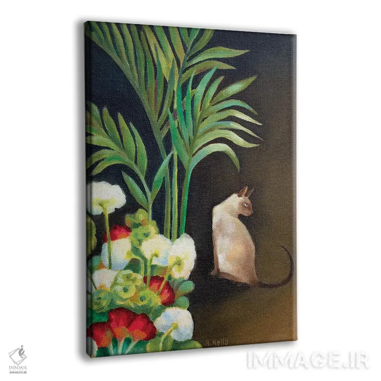 تابلو گربه سیامی اثر آنتوانت کلی - نمای پرسپکتیو محصول