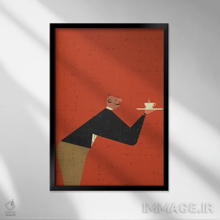 تابلو گارسون اثر امر کاریچ - نمای قابدار مشکی