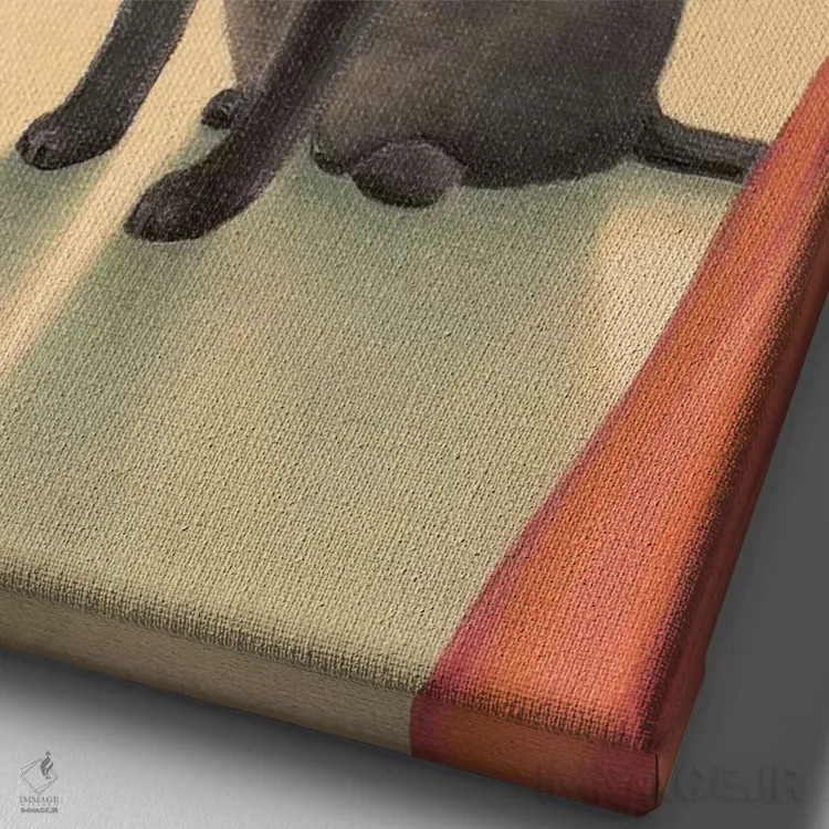 تابلو پولچینلا (شخصیت تئاتر ایتالیایی) اثر آنتوانت کلی - نمای نزدیک بافت بوم