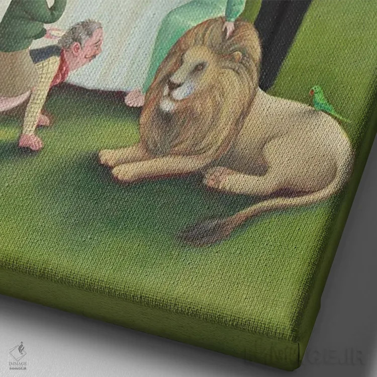 تابلو چای عصرانه اثر آنتوانت کلی - نمای نزدیک بافت بوم