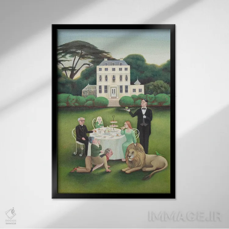 تابلو چای عصرانه اثر آنتوانت کلی - نمای قابدار مشکی