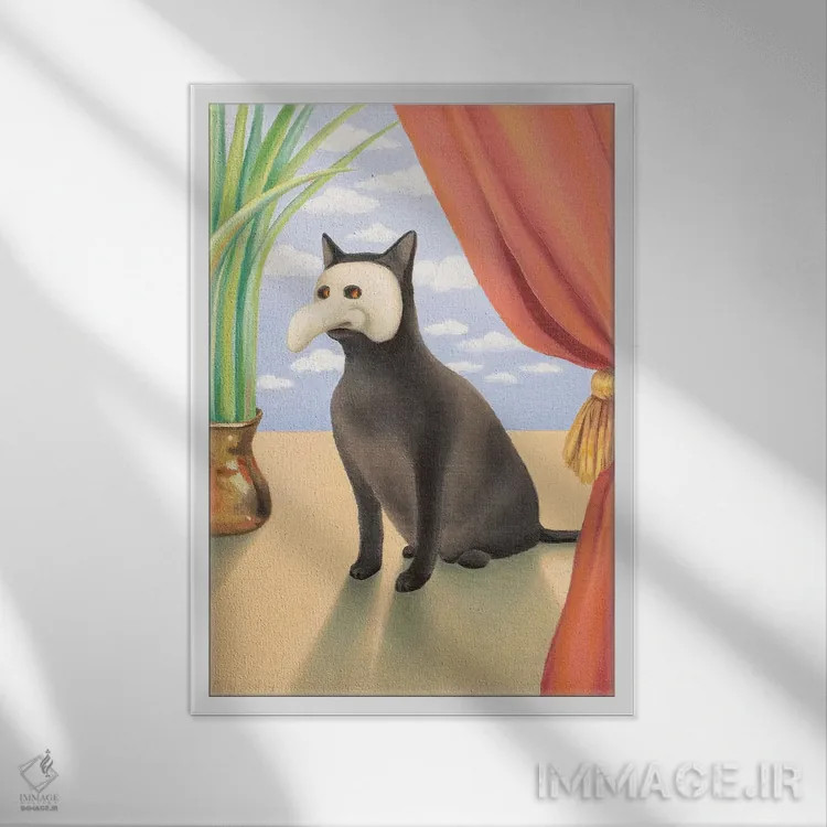 تابلو پولچینلا (شخصیت تئاتر ایتالیایی) اثر آنتوانت کلی - نمای قابدار سفید