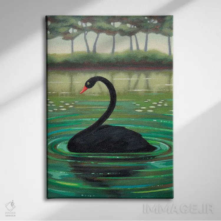 تابلو قوی سیاه اثر آنتوانت کلی - نمای روبهرو روی دیوار