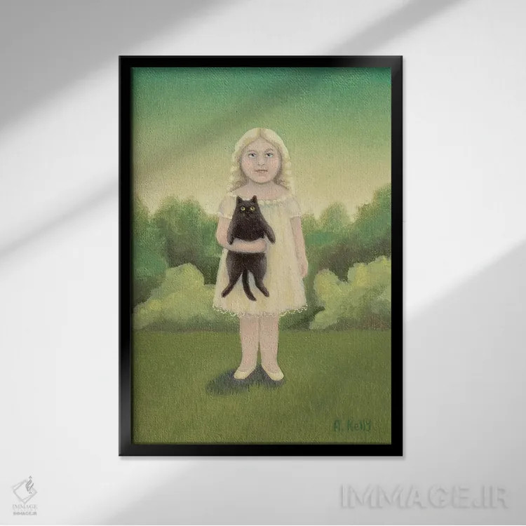 تابلو آگوستوس و آربلا اثر آنتوانت کلی - نمای قابدار مشکی