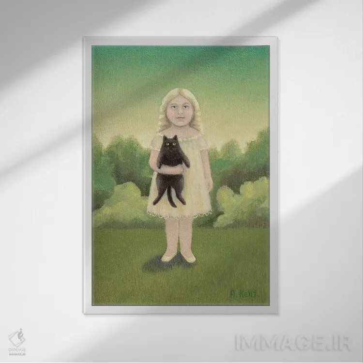 تابلو آگوستوس و آربلا اثر آنتوانت کلی - نمای قابدار سفید