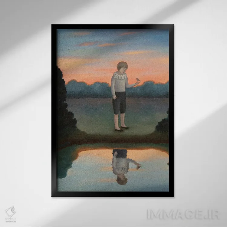 تابلو انعکاس اثر آنتوانت کلی - نمای قابدار مشکی