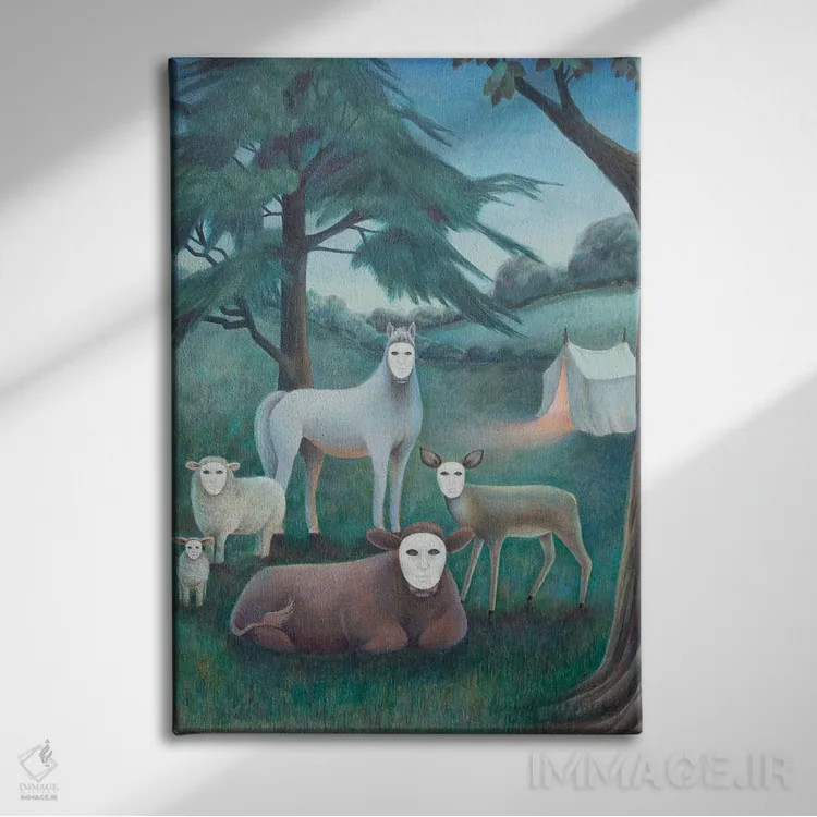 تابلو شبی عجیب اثر آنتوانت کلی - نمای روبهرو روی دیوار