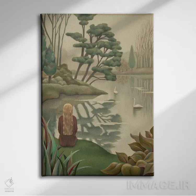 تابلو شناور اثر آنتوانت کلی - نمای روبهرو روی دیوار