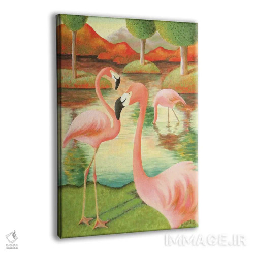 تابلو فلامینگوها اثر آنتوانت کلی - نمای پرسپکتیو محصول