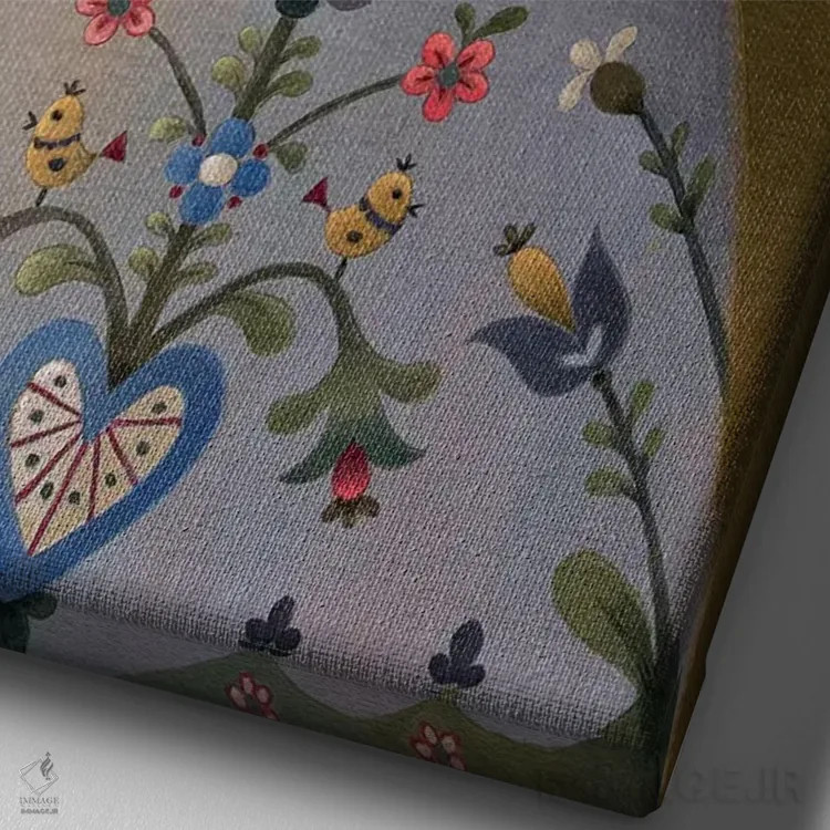 تابلو افسون اثر آنتوانت کلی - نمای نزدیک بافت بوم