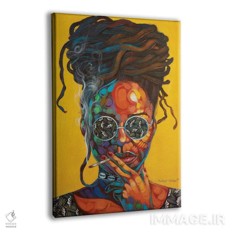 تابلو زن فولاباور اثر آکینتایو آکینتوبی - نمای پرسپکتیو محصول