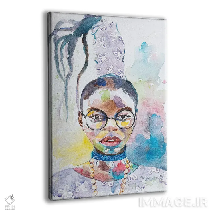 تابلو آبکه (نام آفریقایی) اثر آکینتایو آکینتوبی - نمای پرسپکتیو محصول