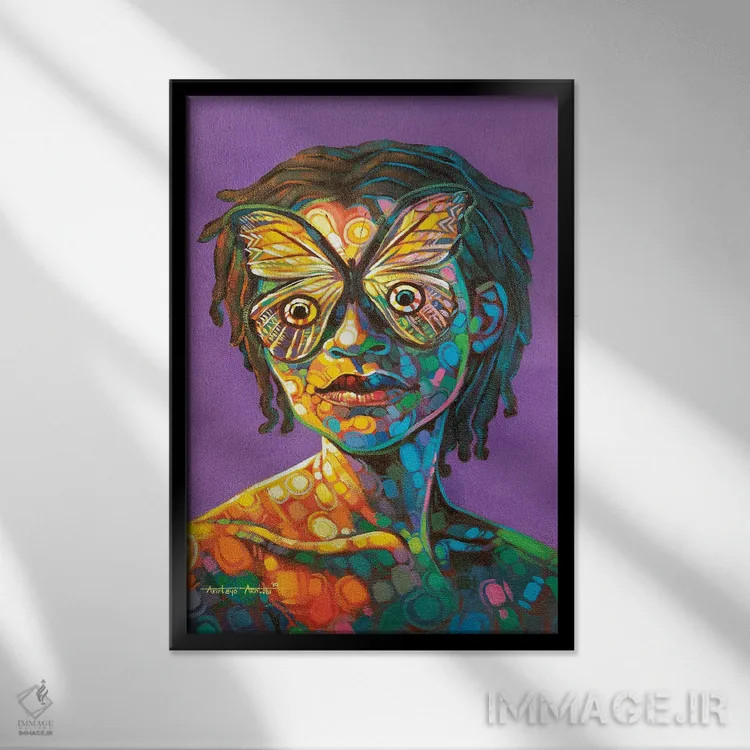 تابلو بدون عنوان III اثر آکینتایو آکینتوبی - نمای قابدار مشکی