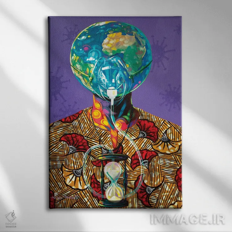 تابلو شفای دنیا اثر آکینتایو آکینتوبی - نمای روبهرو روی دیوار