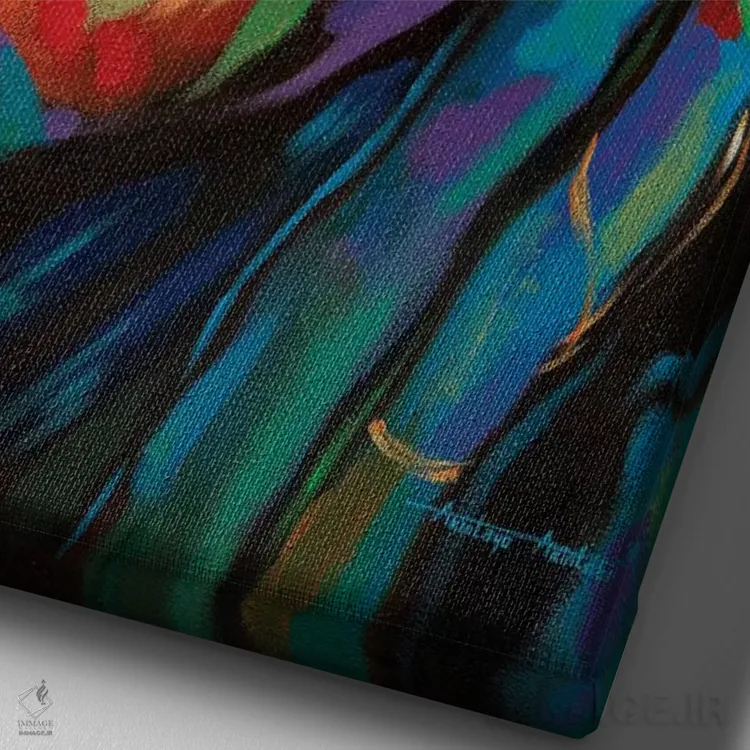 تابلو نگاه اثر آکینتایو آکینتوبی - نمای نزدیک بافت بوم