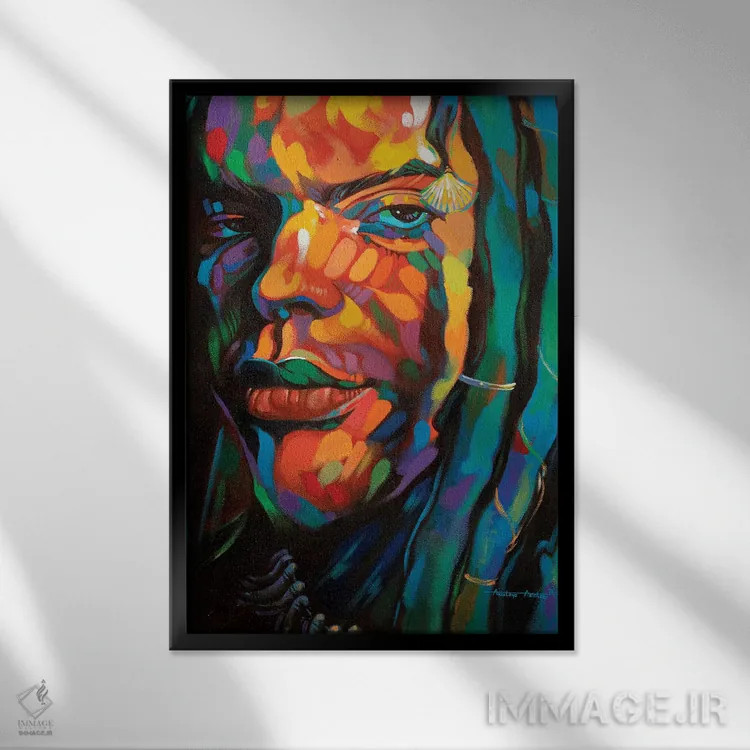 تابلو نگاه اثر آکینتایو آکینتوبی - نمای قابدار مشکی