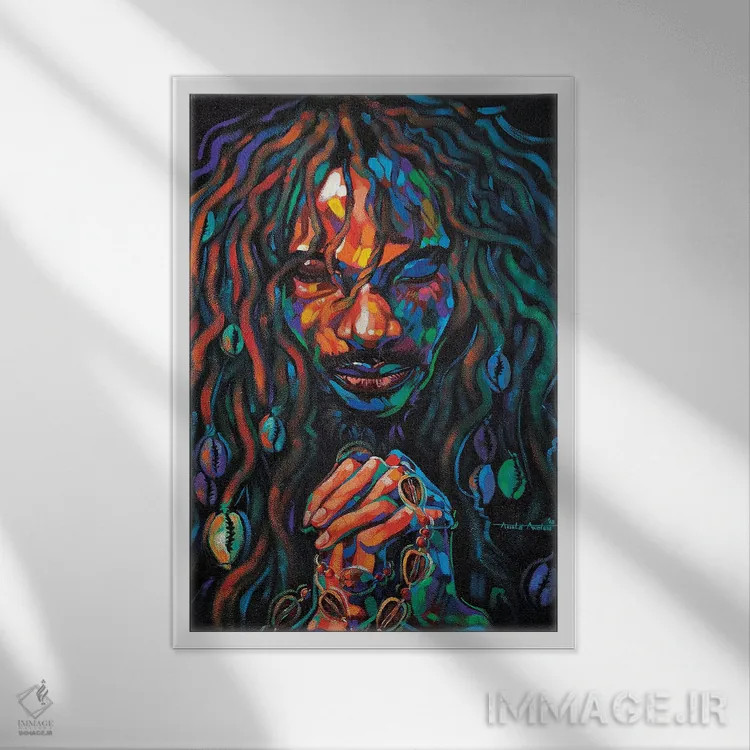 تابلو ایمان در دستان تو اثر آکینتایو آکینتوبی - نمای قابدار سفید