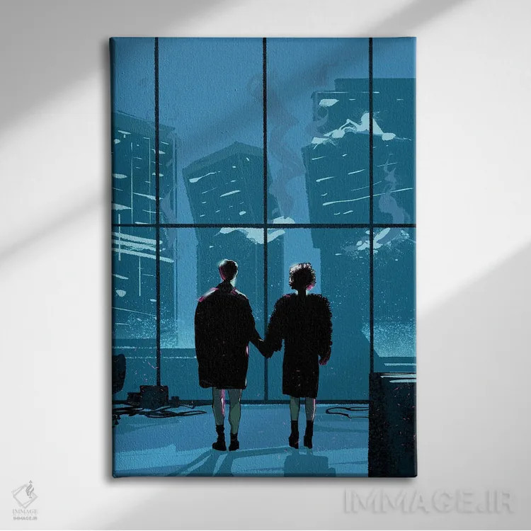 تابلو ذهنم کجاست (آهنگ/اثر هنری) اثر نیکیتا آباکوموف - نمای روبهرو روی دیوار