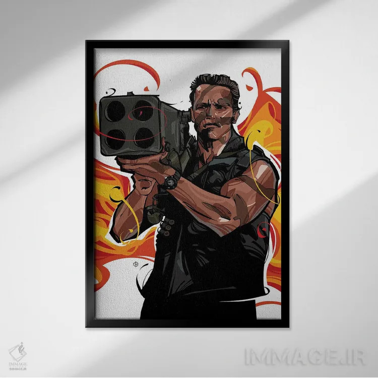 تابلو کماندو II (فیلم) اثر نیکیتا آباکوموف - نمای قابدار مشکی