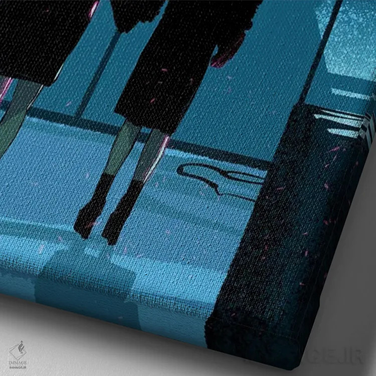 تابلو ذهنم کجاست (آهنگ/اثر هنری) اثر نیکیتا آباکوموف - نمای نزدیک بافت بوم