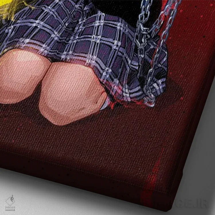 تابلو گوگو یوباری (شخصیت فیلم) اثر نیکیتا آباکوموف - نمای نزدیک بافت بوم