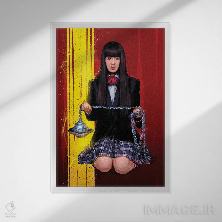 تابلو گوگو یوباری (شخصیت فیلم) اثر نیکیتا آباکوموف - نمای قابدار سفید