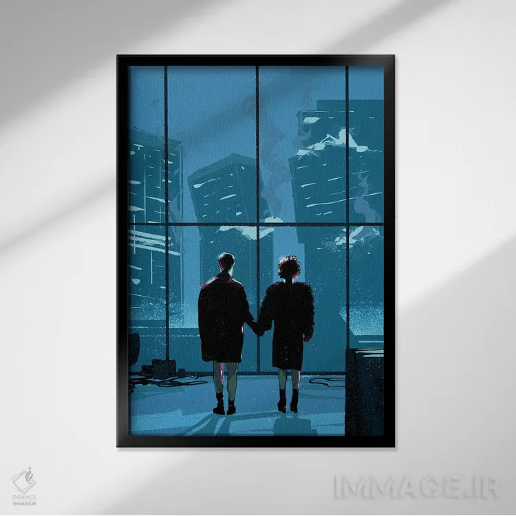 تابلو ذهنم کجاست (آهنگ/اثر هنری) اثر نیکیتا آباکوموف - نمای قابدار مشکی