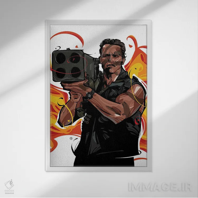 تابلو کماندو II (فیلم) اثر نیکیتا آباکوموف - نمای قابدار سفید