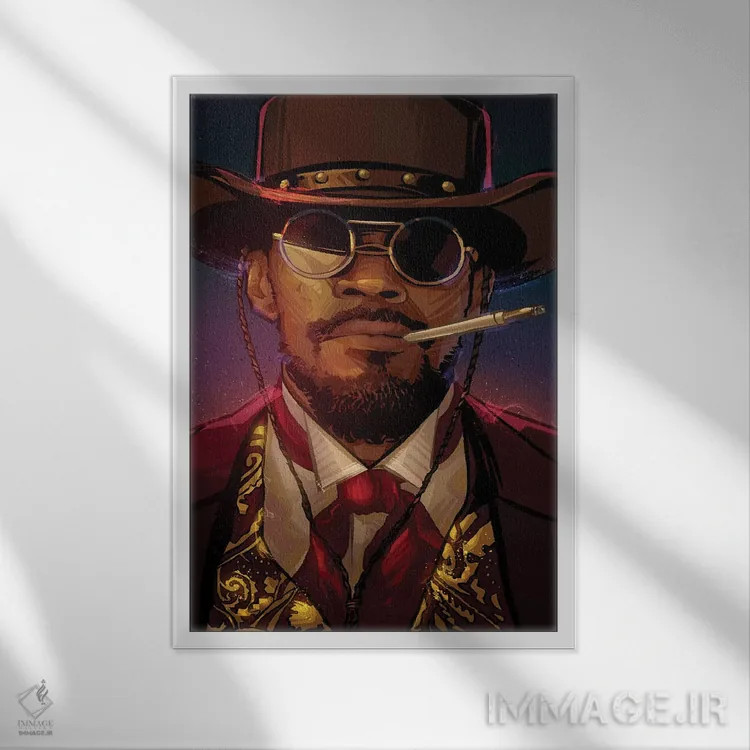 تابلو جنگو (فیلم/شخصیت) اثر نیکیتا آباکوموف - نمای قابدار سفید