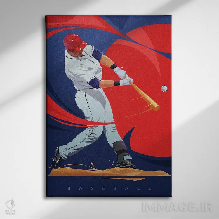 تابلو بیسبال اثر نیکیتا آباکوموف - نمای روبهرو روی دیوار