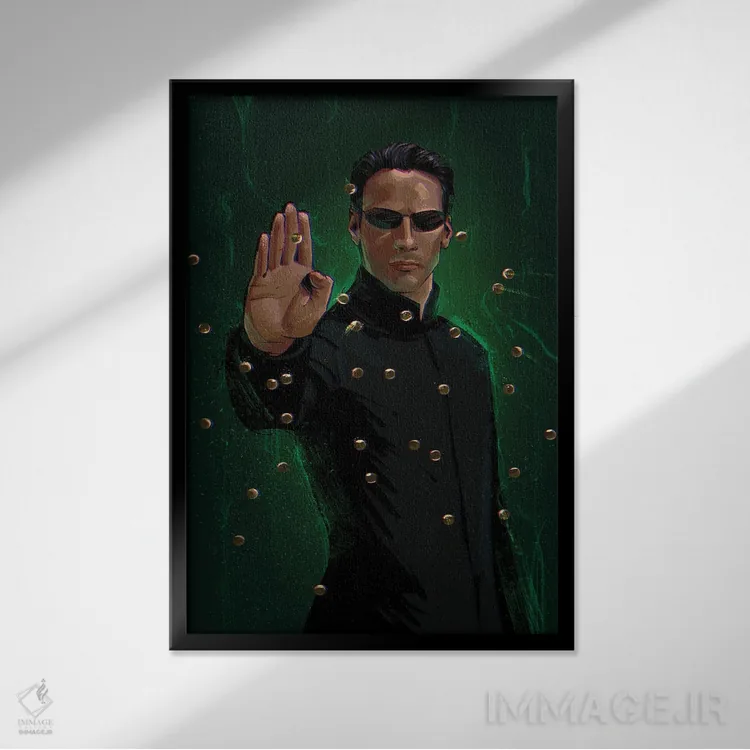 تابلو نئو اثر نیکیتا آباکوموف - نمای قابدار مشکی