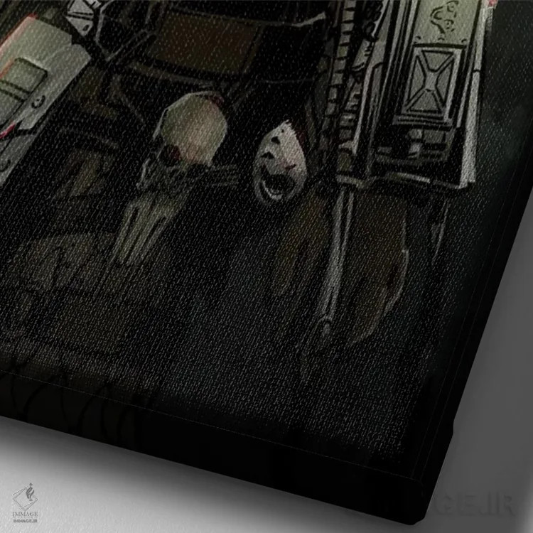 تابلو غارتگر ۱ (فیلم) اثر نیکیتا آباکوموف - نمای نزدیک بافت بوم