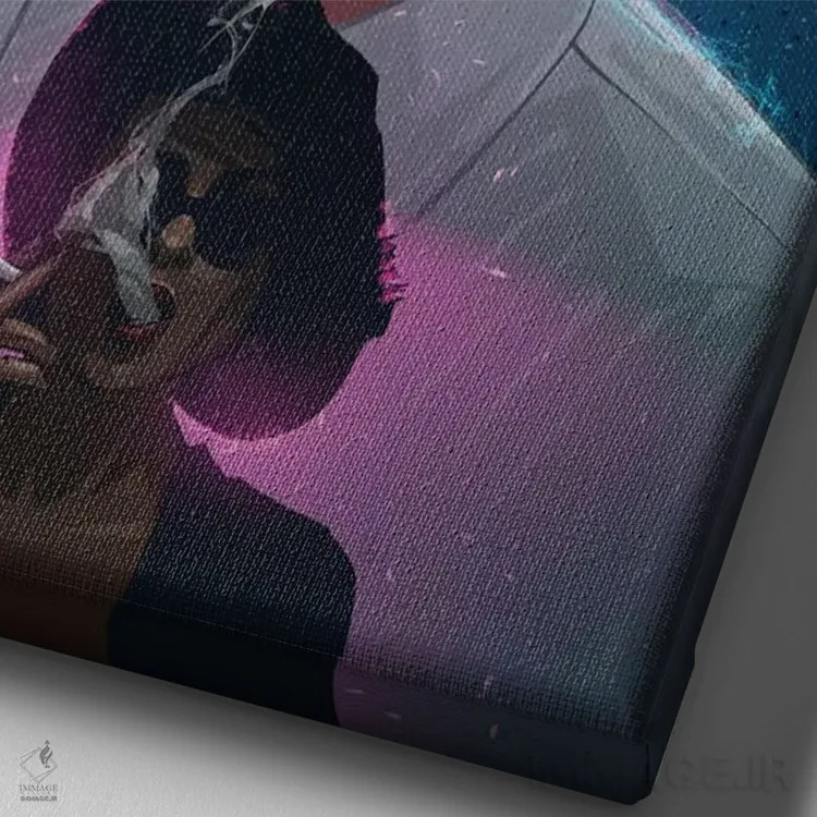 تابلو باشگاه مبارزه ۲ اثر نیکیتا آباکوموف - نمای نزدیک بافت بوم