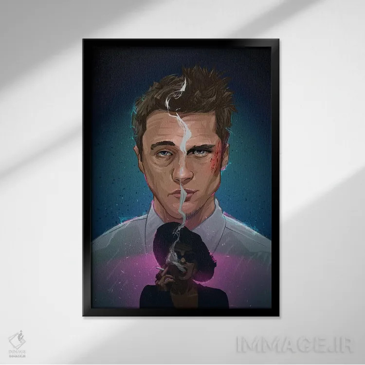 تابلو باشگاه مبارزه ۲ اثر نیکیتا آباکوموف - نمای قابدار مشکی