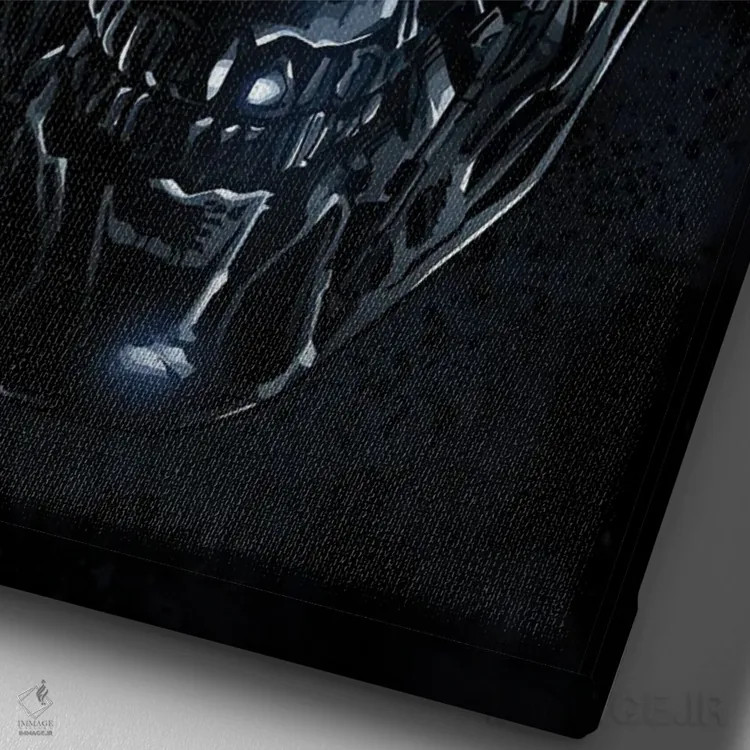 تابلو چهره ترمیناتور اثر نیکیتا آباکوموف - نمای نزدیک بافت بوم