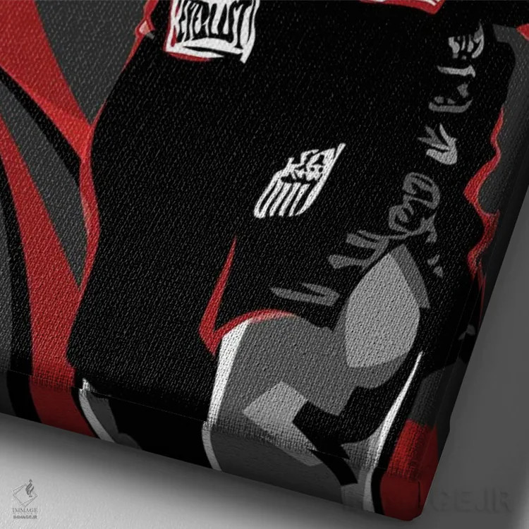 تابلو مایک تایسون (بوکسور) اثر نیکیتا آباکوموف - نمای نزدیک بافت بوم